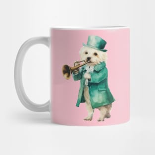 dog and trumpet Mug